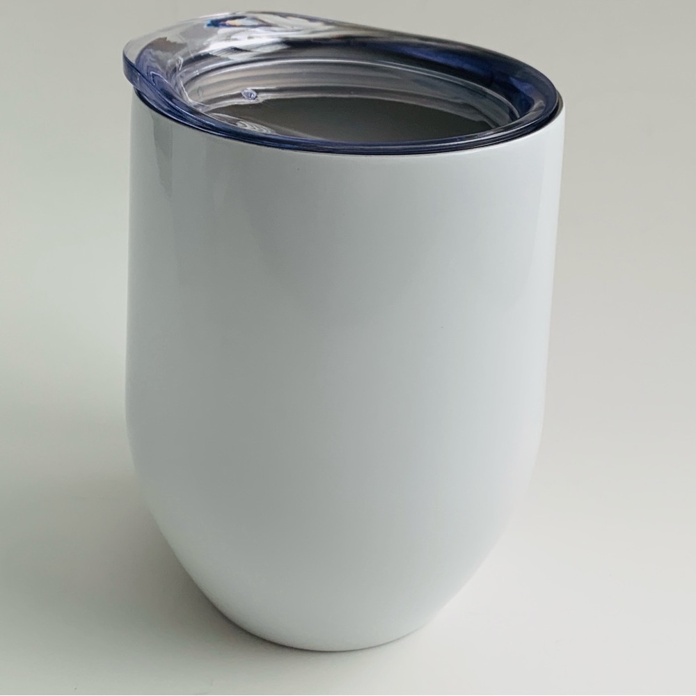 Wine Tumbler with Lid “Maybe Just A Half A Drink More” 12oz White NWT - Picture 9 of 11